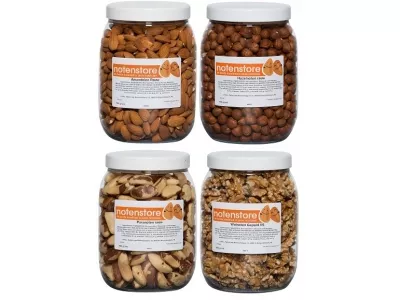  Vorteilspaket Nüsse 1 (Mandeln, Haselnüsse, Paranüsse, Walnüsse)